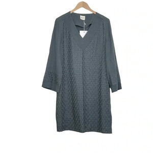 Wrap London Embroidered Linen Dress Size 8